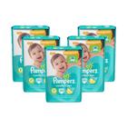 KIT 5 FRALDAS PAMPERS CONFORT SEC JUMBO G/20 = 100un