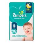 KIT 5 FRALDAS PAMPERS CONFORT SEC JUMBO XG/18 = 90un