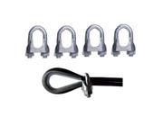 Kit 5 Grampos Clips Cabo De Aço Reparo Aparelho Academia