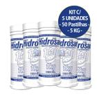 kit 5 Hidrosan Plus 10 Pastilhas Efervescentes 1 kg Hidroall