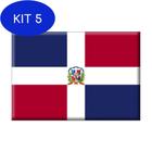 Kit 5 Ímã da bandeira da República Dominicana