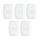 Kit 5 Interruptor 1 tecla simples com placa 4x2 Fame Elegance