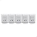 Kit 5 Interruptor Duplo + Tomada 4X2 Aria Tramontina