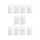 Kit 5 Interruptores Pial Zeffia 4x2 Com 1 Tecla Simples Com Suporte Placa