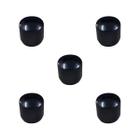 Kit 5 Knob Baixo Metal Sem Parafuso Kb-01 Preto