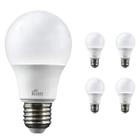 Kit 5 Lâmpada Led 15W Kian E27 Bulbo Branco Frio 6500K