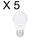 Kit 5 lampada led bulbo a60 12w branco frio 6500k bivolt e27 - galaxy led