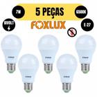 Kit 5 lampada led bulbo a60 7w e27 amarela antinseto bivolt - FOXLUX LED