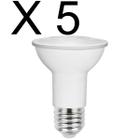 Kit 5 lampada led par20 5,5w 25 graus branco quente 3000k bivolt e27 stella