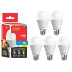 Kit 5 Lâmpadas Led 9W E27 Autovolt 6500K Branco Frio Cor Da