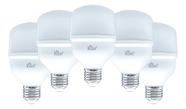 Kit 5 Lâmpadas Led Bulbo 20w Bivolt 6500k Branca Fria Kian