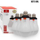 Kit 5 Lâmpadas Led De Emergência Bateria Recarregável 12H