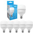 Kit 5 Lâmpadas Led Super Bulbo 20w Alta Potência Bivolt Branco Frio Elgin