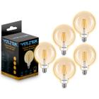 Kit 5 Lâmpadas Retrô Volter Filamento Led 4w G125 360lm Bivolt