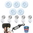 Kit 5 Leds 9w Ilumina Piscina - Smartlux + Disp 50mm E Nicho - 40 Graus de Sol