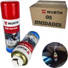 kit 5 Limpa ar condicionado para limpeza e higienização de ar condicionado automotivo veiculo Wurth