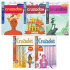 Kit 5 Livros Coquetel Coletânea Cruzadox Com Páginas Brancas e Papel Jornal, 720 páginas