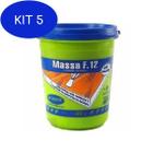 Kit 5 Massa F12 para Calafetar Madeira 400g Cerejeira