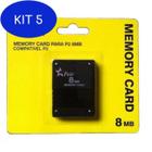 Kit 5 Memory Card 8Mb Para Ps2 - Outros