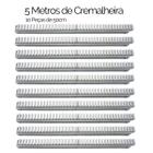 Kit 5 Metros de Cremalheira (10 peças) de Alumínio AGL Gomo 50cm + Par de Imãs