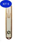 Kit 5 Mezuzá Judaico Colorida Branca + Pergaminho
