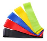 Kit 5 Mini Band Elastico Academia Fit Treino Funcional Exercício
