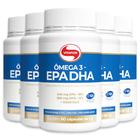 Kit 5 Ômega 3 EPA DHA 1000mg Vitafor 60 cápsulas