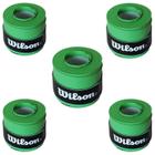 Kit 5 Overgrip Verde Empunhadura Raquete Tênis Beach Tennis Padel Squash Wilson