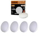 Kit 5 Painel Led Redondo Sobrepor 24W 6500K Bivolt Foxlux