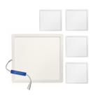 Kit 5 Painel Plafon ABS Led Sobrepor 24w Quadrado Bivolt 28cm - Blumenau