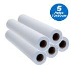 Kit 5 Papel Lençol Maca Hospitalar 70x50 Descartavel 50m