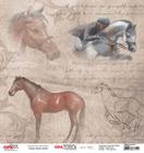 Kit 5 Papel Scrapbook Opadecor Animal Cavalos 1 30,5x30,5 2793 Opa