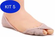 Kit 5 Par de meia Onfit peep toe Cor nude Tamanho 37/39