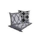 Kit 5 Pçs Peseira Com Almofadas Grécia Jacquard King - Valle Enxovais