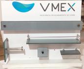 Kit 5 peças acessórios para banheiro vidro Vmex- Prata