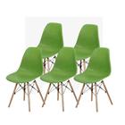 Kit 5 peças cadeira charles eames wood design dsw