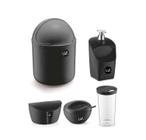 Kit 5 Peças Utensílios Para Cozinha Com Lixeira e Porta Detergente Bpa Free UZ - Uz Utilidades