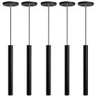 Kit 5 Pendente Luminária Tubo Preto 40 Cm - AZ Casa Decor