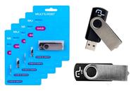 Kit 5 Pendriver Twist Multilaser 64GB USB 2.0 Original P/ Arquivos Videos Fotos