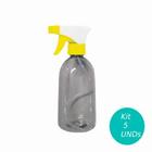 Kit 5 pet borrifador pulverizador válvula 500ml amarelo