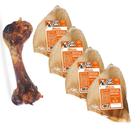 Kit 5 petisco cachorro osso mordedor para caes femur orelha bovina petiscos 100 natural desidratada