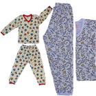Kit 5 Pijama Masculino De Frio Menino Infantil Juvenil Manga Longa 6 8 Anos