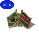 Kit 5 Pin Da Bandeira Do Brasil X Quênia