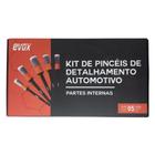 Kit 5 Pinceis Para Detalhamento Interno Automotivo Evox