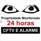 KIT 5 Placa Aviso Ambiente Monitorado 24 Horas Cftv Alarme - look