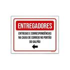 Kit 5 Placa Entregadores Galpão Seta Esquerda