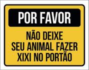 Kit 5 Placa Favor Deixe Animal Fazer Xixi Portão36X46