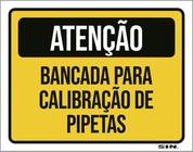 Kit 5 Placas Atenção Bancada Calibração Pipetas 36X46