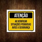 Kit 5 Placas Atenção Situações Perigosas Avise Segurança