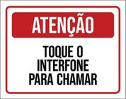 Kit 5 Placas Atenção Toque Interfone Para Chamar 36X46